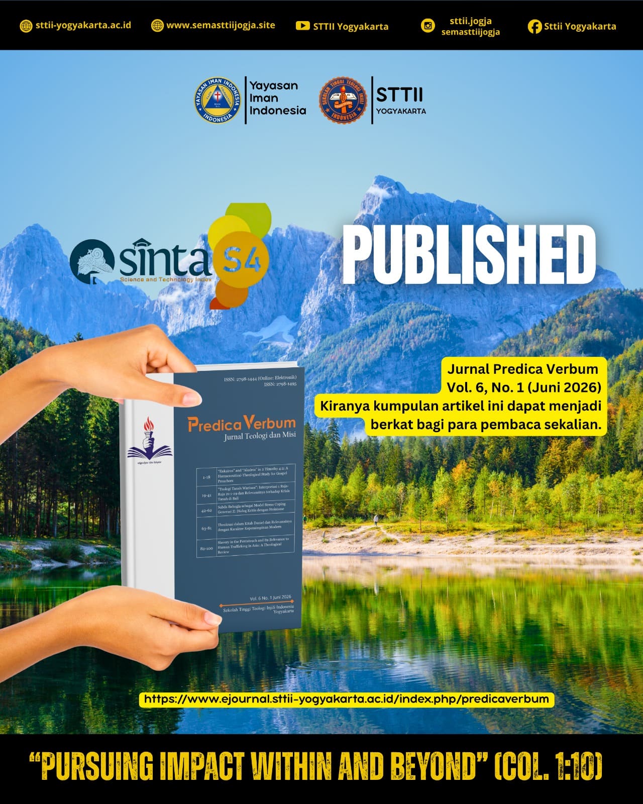 Telah Terbit Jurnal Predica Verbum Vol. 6, No. 1 (Juni 2026) – Terakreditasi SINTA 4